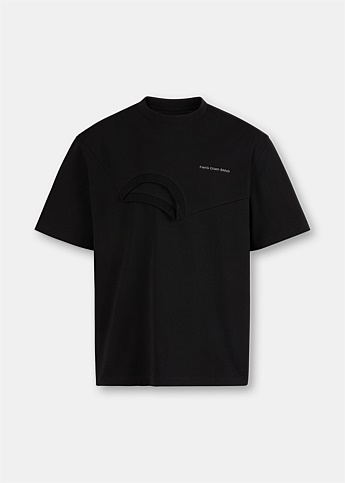 Black Panelled T-Shirt