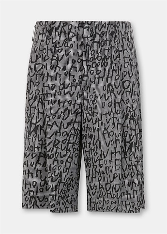 Grey Alphabet Shorts